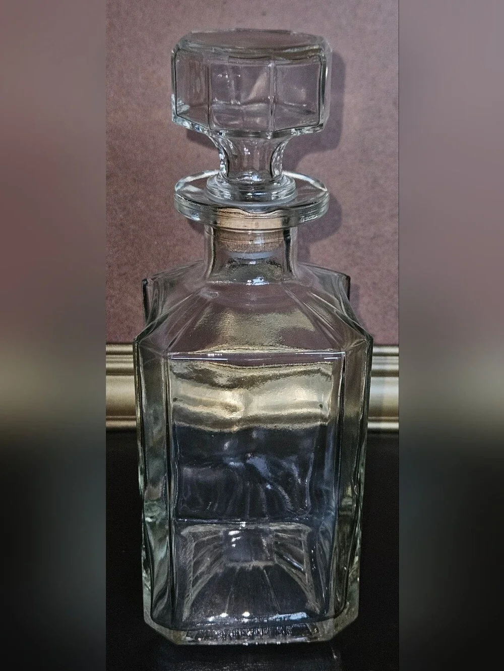 Vintage MCM Bar Cart Decanter Whiskey Scotch Bottle Retro Boho Farmhouse Rustic